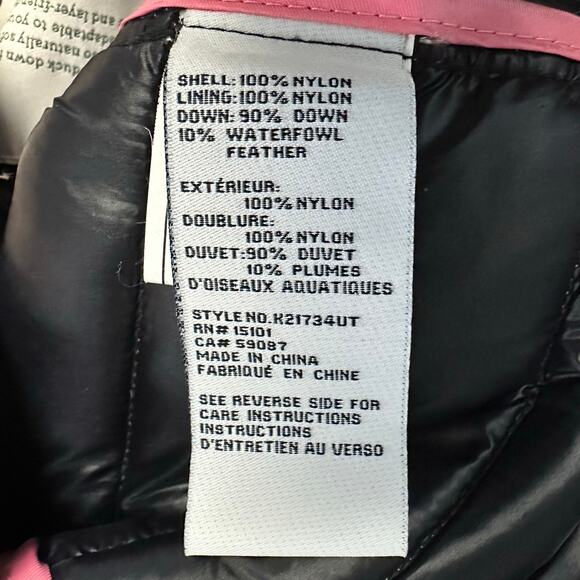 Kate Spade Rose Gold Puffer Coat Down Filled Packable Hood Women's Large - Picture 8 of 9